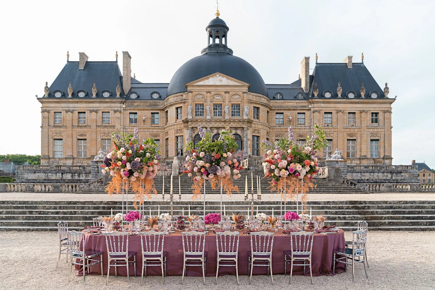 Château Vaux-le-Vicomte French wedding floral and event design by Eddie Zaratsian