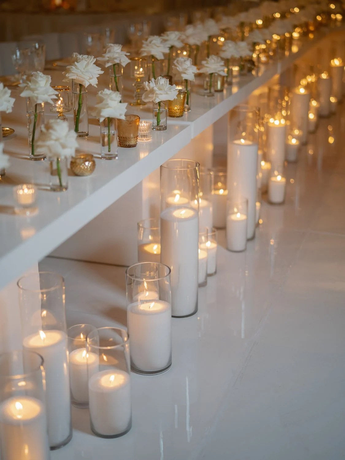 White-and-gold wedding reception at the Beverly Hills Hotel by Eddie Zaratsian